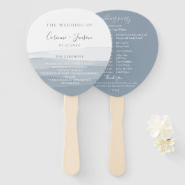 ほこりっぽいブルーウォーター結婚式 プログラムハンドファン ハンドファン