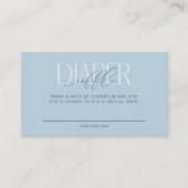 ほこりっぽいブルーエレガントおむつラッフル エンクロージャーカード (正面)