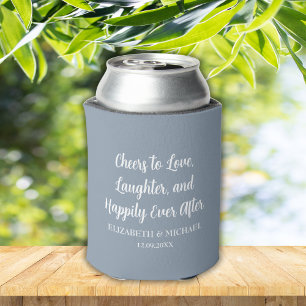 ほこりっぽいブルーエレガントな結婚式の応援を愛する 缶クーラー