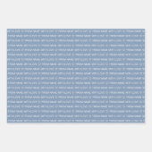 ほこりっぽいブルーカスタムハッピーバースデーウィズラブ ラッピングペーパーシート (正面)