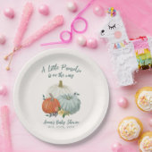 ほこりっぽいブルーカボチャ赤ちゃんシャワー ペーパープレート (パーティー)