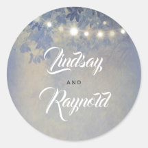 ほこりっぽいブルーガーデンストリングライトドリーミー結婚ズ