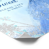 ほこりっぽいブルークリスマススノーフレーク15は甘い ポスター (角)