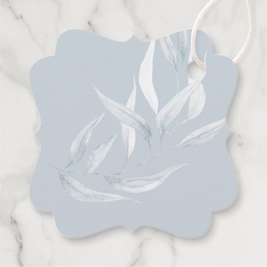 ほこりっぽいブルークリームアネモネピーニー結婚ズ フェイバータグ (裏面)