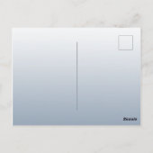 ほこりっぽいブルーシルバー花模様結婚式招待状 ポストカード (裏面)