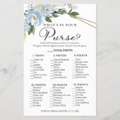 ほこりっぽいブルージオメトリックあなたの財布のゲームの中にあるものを チラシ (正面)