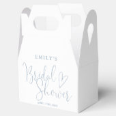 ほこりっぽいブルースクリプト書道ブライダルシャワー フェイバーボックス (オープン)