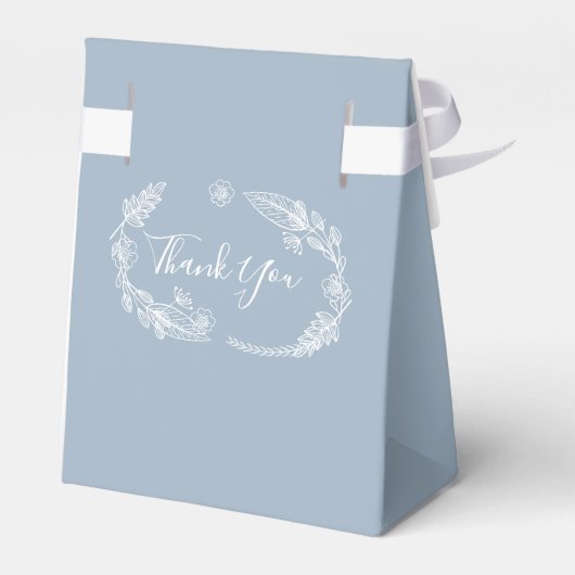 ほこりっぽいブルーストリングライトフローラ結婚ズ フェイバーボックス (裏面サイド)