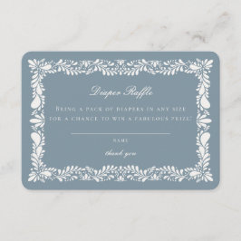 ほこりっぽいブルータラベラタイルおむつラッフルインサート エンクロージャーカード