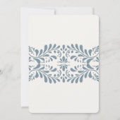 ほこりっぽいブルータラベラタイルフィエスタボーイベビーシャワー 招待状 (裏面)