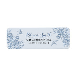 ほこりっぽいブルーチノイスリーベビーシャワー住所 シール