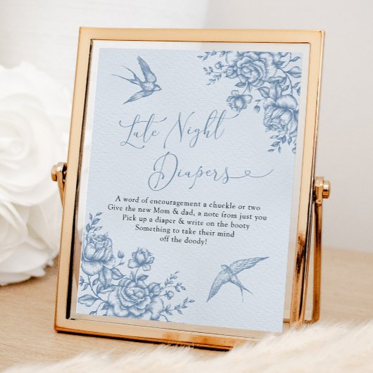 ほこりっぽいブルーチャイノエリーベビー深夜おむつ ポスター