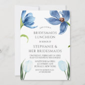 ほこりっぽいブルーチューリップピーニーブライド女弁当店 招待状 (正面)