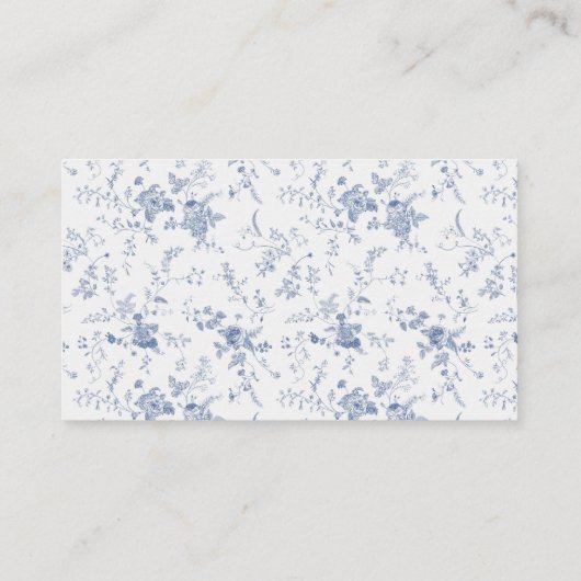 ほこりっぽいブルートイルフローラ赤ちゃんシャワーベビー本 エンクロージャーカード (裏面)