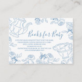 ほこりっぽいブルートイレティーベイビーシャワーブックベビー エンクロージャーカード (正面)