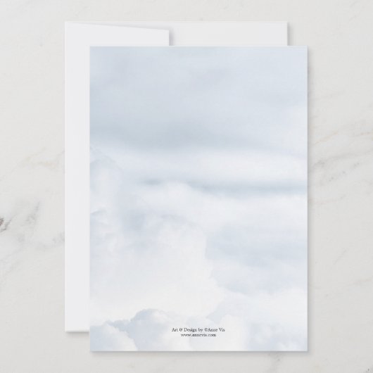 ほこりっぽいブルードリームキャッチャーウェディングレセプションのみ 招待状 (裏面)