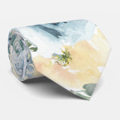 ほこりっぽいブルーネイビーフラワーズバラフローラネックタイ ネクタイ (ロール)