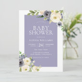 ほこりっぽいブルーネイビーボーイまたはガールベビーシャワー 招待状 (スタンド正面)