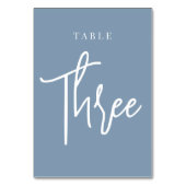 ほこりっぽいブルーハンドスクリプトテーブル3 テーブルナンバー (裏面)