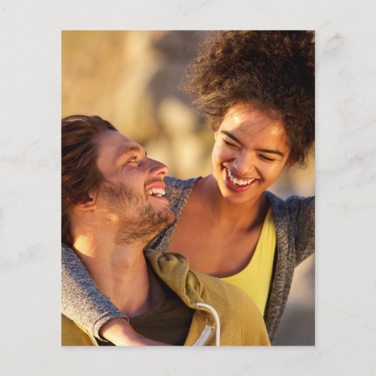 ほこりっぽいブルーバジェット結婚リーフの写真招待状 (裏面)