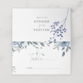 ほこりっぽいブルーバラの結婚花の座席表 プレイスカード (外部開封)