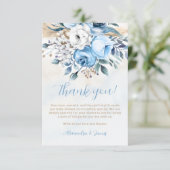 ほこりっぽいブルーバライン開花春サマーベビーシャワー サンキューカード (スタンド正面)