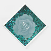 ほこりっぽいブルーバラキラキラのモノグラムエレガントな結婚式 (コーナー)