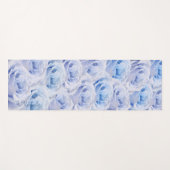 ほこりっぽいブルーバラフラワーパワーフローラ名前をカスタムする ヨガマット (正面(横))