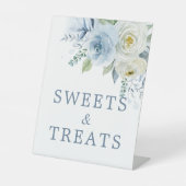 ほこりっぽいブルーバラフローラシャワースイーツ&トリートサイン 台座サイン (正面)