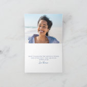 ほこりっぽいブルーバラフローラ写真30歳の誕生日 サンキューカード (内部)