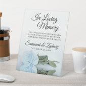 ほこりっぽいブルーバラ愛結婚記憶の記念碑 台座サイン (インサイチュ)