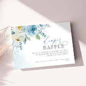 ほこりっぽいブルーバラ花おむつラッフルカード エンクロージャーカード