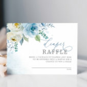 ほこりっぽいブルーバラ花おむつラッフルカード エンクロージャーカード