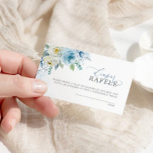 ほこりっぽいブルーバラ花おむつラッフルチケット