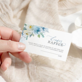 ほこりっぽいブルーバラ花おむつラッフルチケット エンクロージャーカード