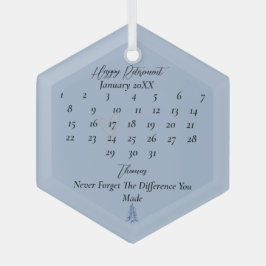 ほこりっぽいブルーパゴダクリスマスツリーの退職 ガラスオーナメント