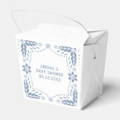 ほこりっぽいブルーパペルピカドありがとう男の赤ちゃんシャワー フェイバーボックス (裏面サイド)