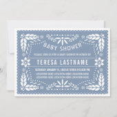 ほこりっぽいブルーパペルピカドメキシコの男の赤ちゃんシャワー 招待状 (正面)