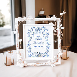 ほこりっぽいブルーパンプキンフローラ赤ちゃんシャワー推測ゲーム ポスター