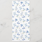 ほこりっぽいブルーパール&プロセッコワイルドフラワーメニューカード メニュー (裏面)