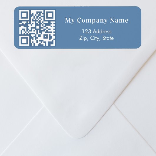 ほこりっぽいブルービジネスqrコード差出人住所 ラベル