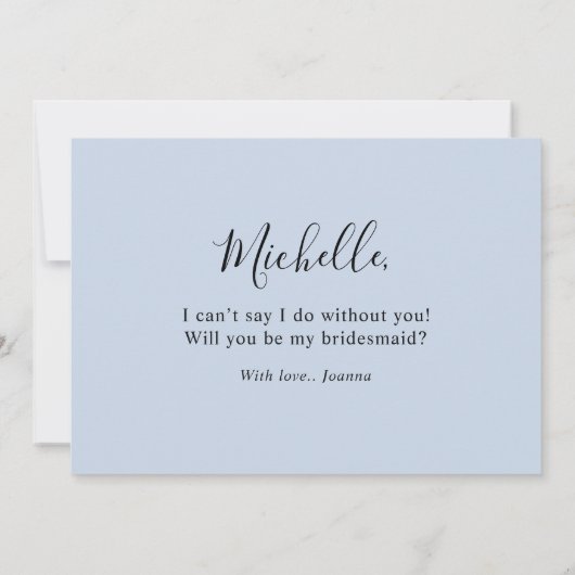 ほこりっぽいブルーピンクのアジサイの花嫁の提案 招待状 (裏面)