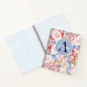 ほこりっぽいブルーピンクアジサイ ノートブック (内部)