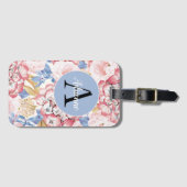 ほこりっぽいブルーピンクアジサイ ラゲッジタグ (正面横)