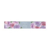 ほこりっぽいブルーピンクパープルウォーター色のフローラ結婚ズ 招待状ベリーバンド (フラット)