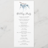 ほこりっぽいブルーフジタリア花春結婚フローラ プログラム (裏面)