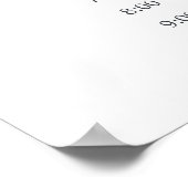 ほこりっぽいブルーフラワーシンプル結婚式 プログラムスケジュール ポスター (角)