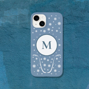 ほこりっぽいブルーフラワーパワーモノグラムフォンケース Case-Mate iPhone 14ケース