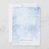 ほこりっぽいブルーフローラの緑の花嫁の提案 招待状 (裏面)