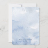 ほこりっぽいブルーフローラの緑の花嫁の提案 招待状 (裏面)